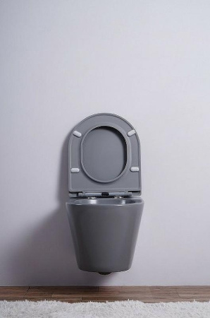 унитаз подвесной esbano clavel esupclavgm цвет серый матовый