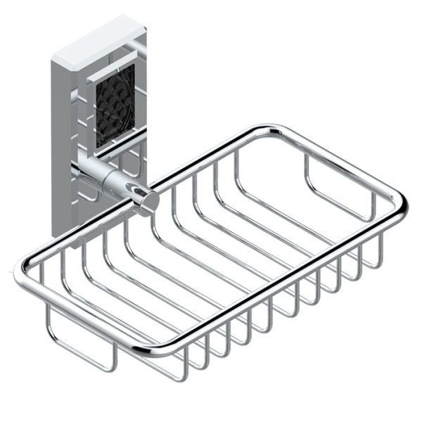 THG THG Métropolis cristal noir Мыльница-корзина металлическая 160х95мм., подвесная, цвет: хром