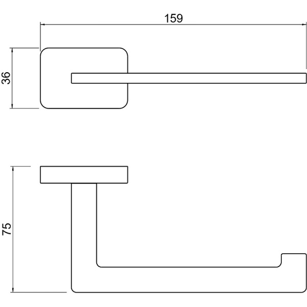 Держатель туалетной бумаги Aquatek Либра AQ4308MB Черный матовый