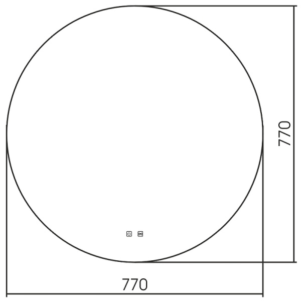 зеркало abber mond ag6203s-0.77 с подсветкой, сенсорный выключатель, диммер, датчик присутствия