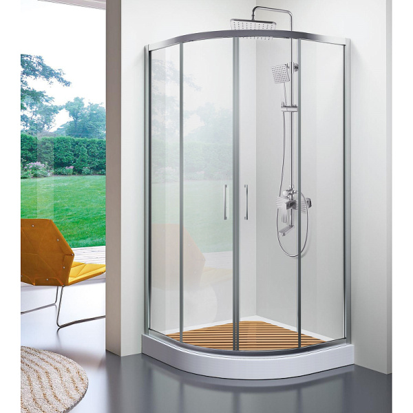душевой уголок cerutti spa viva 100×100 7706 профиль хром, стекло прозрачное