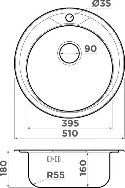 мойка кухонная omoikiri asida 51