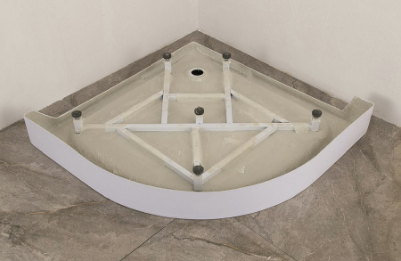 душевой поддон agger a01-080tcr/t 80×80 см, с антискользящим покрытием, белый