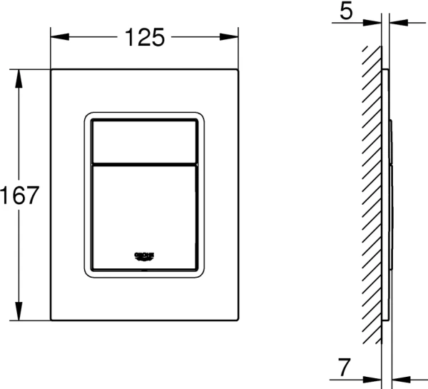 кнопка смыва grohe skate cosmopolitan s 37535000 для инсталляции, хром