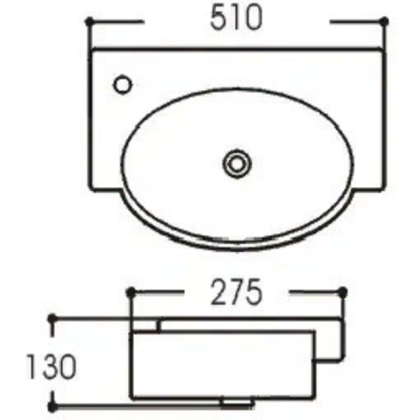раковина aquatek 51 l aq5329-00 белая