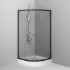 душевой уголок am.pm x-joy twin slide 90×90 w88e-205-090bt64 профиль черный матовый, стекло прозрачное