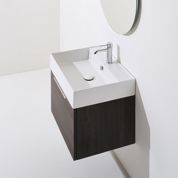 simas simas agile тумба подвесная 50x46xh40 см, для раковины ag51, 1 ящик, ручка матовый хром, цвет: oxide