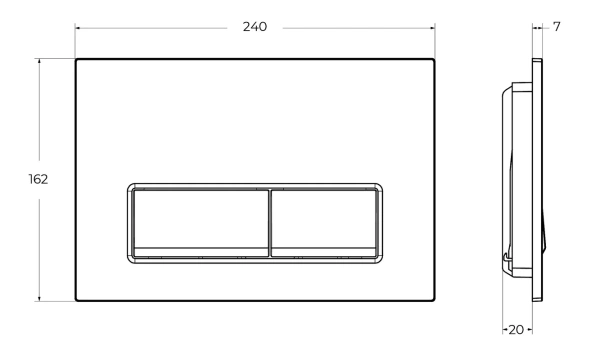 кнопка смыва для инсталляции belbagno bb-15r-nero.m для унитаза, пластик, цвет матовый черный