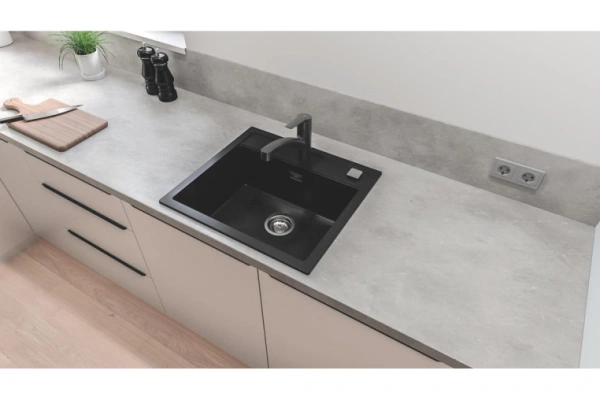 смеситель для кухни grohe start 303072431 с выдвижным изливом, черный матовый