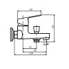 смеситель для ванны dorff prime d4010008