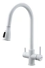 Смеситель для кухни Paulmark Lange La214212-431 с подключением к фильтру, цвет белый матовый