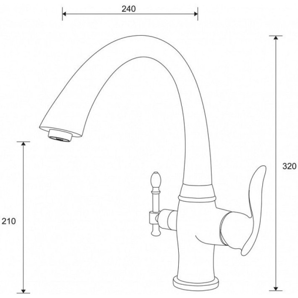 смеситель для кухни zorg sanitary zr 340 yf