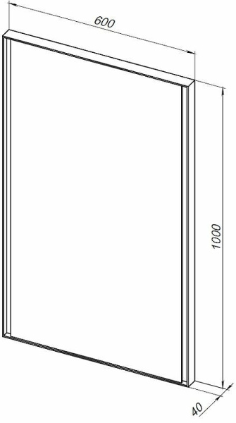 зеркало allen brau infinity 60 1.21019.bl с подсветкой черное с сенсорным выключателем