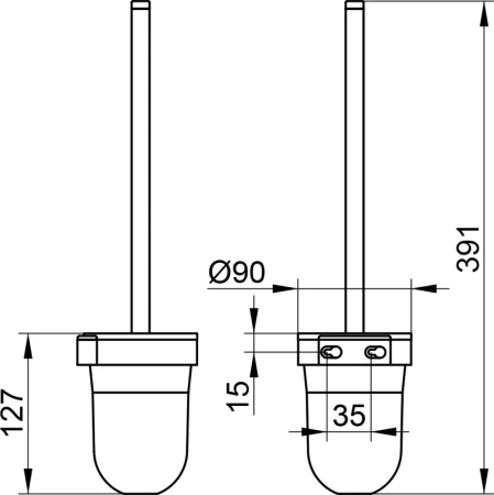 ёршик для унитаза keuco city.2 02764 010100