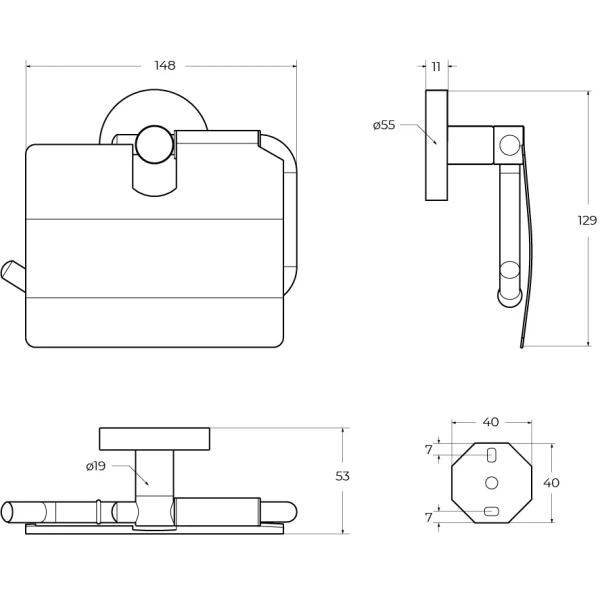 Держатель туалетной бумаги Cezares Relax RELAX-PH-01 хром