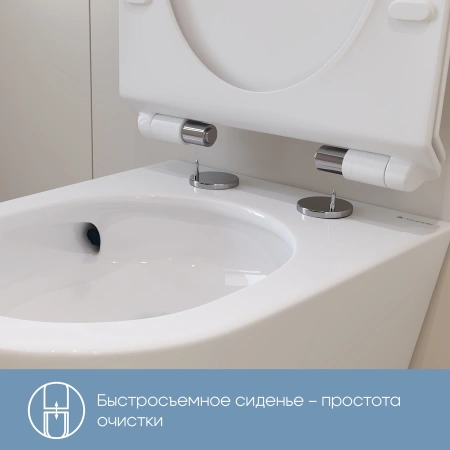 унитаз aqueudto ovo tornado s ovot0110 подвесной, безободковый, смыв торнадо, сиденье с микролифтом, 48х36 см, белый глянцевый