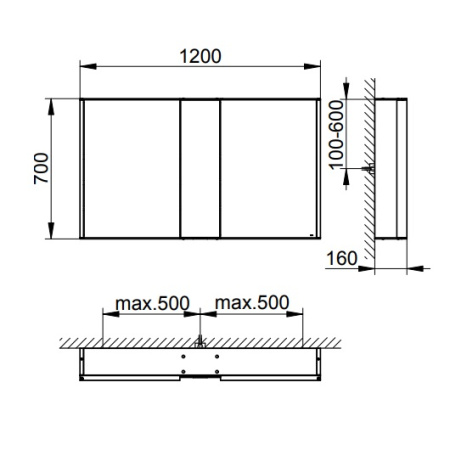 зеркальный шкаф keuco royal match 12804171301 120 см