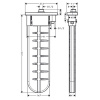 внешняя монтажная часть с прямоугольной розеткой hansgrohe sbox 28010990, полир. золото