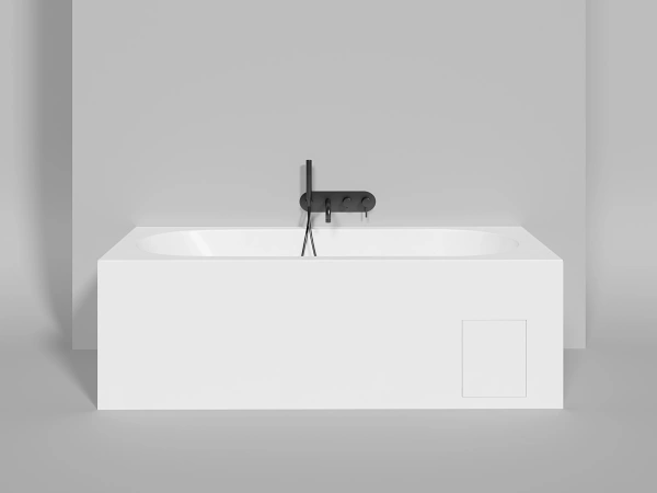 ванна из искусственного камня salini ornella kit 180х80х60 см, s-stone, белый матовый, 102422m