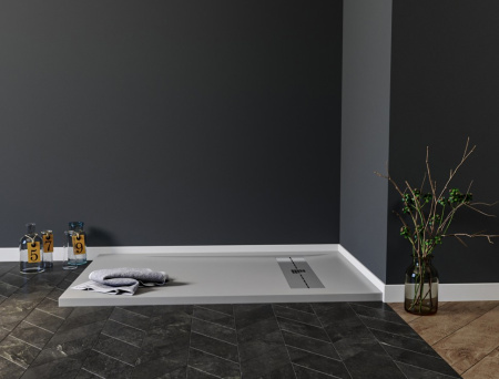душевой поддон из искусственного камня aquanet delight 140×90 258885 серый