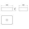 раковина накладная point меркурий 50 pn43832gm, цвет графит