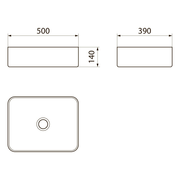 раковина накладная point меркурий 50 pn43832bm черный матовый
