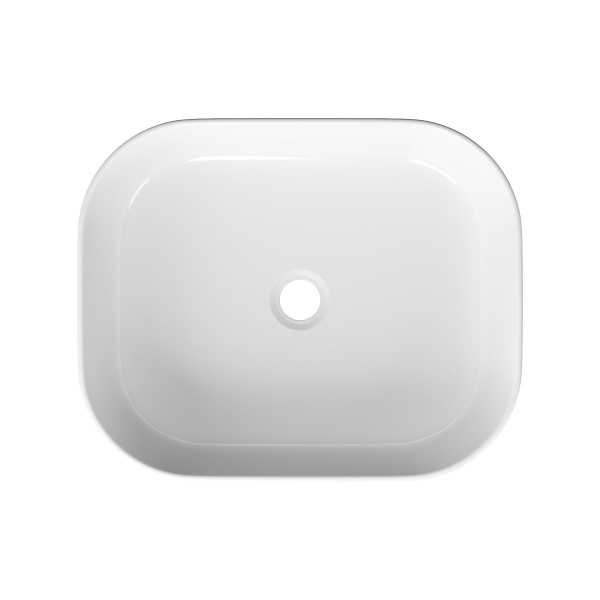 раковина накладная point афина 50 pn43041 прямоугольная, белая