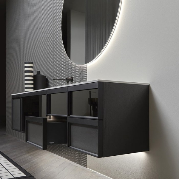 Тумба под раковину Antonio Lupi BEMADE DBB2M45.2/ROVARD.5/NO+LED_IN+DL1.DX/rov ardesia