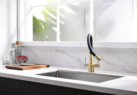 смеситель для кухни lemark comfort lm3075b бронза черный