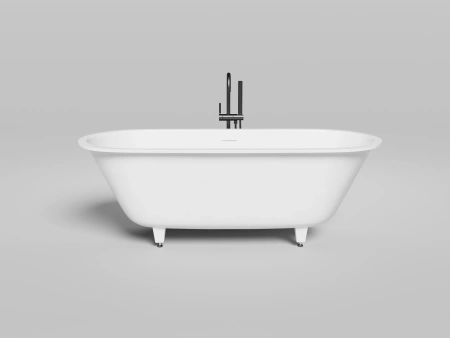 ванна из искусственного камня salini ornella axis kit 103521m 180x80х60 см, s-sense, цвет белый матовый