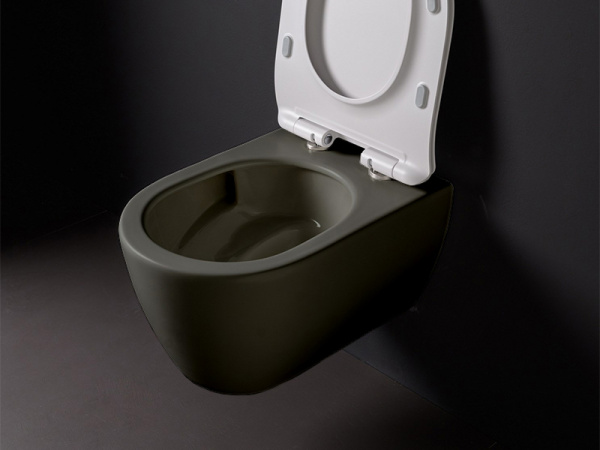унитаз подвесной безободковый scarabeo glam 5201/tw 37 bk, без сиденья, bioker, цвет черный