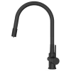 смеситель elghansa kitchen pure water 56f5216-black для кухни, с гибким изливом, с подключением к фильтру, черный матовый
