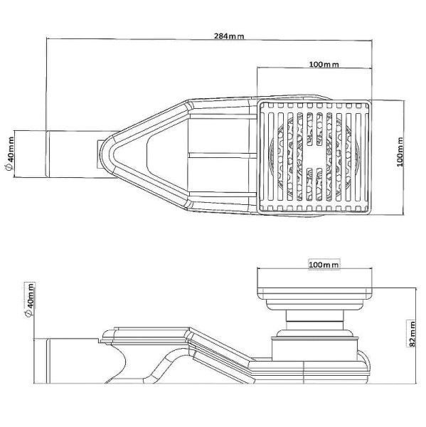 душевой трап esbano box 10x10 box-10mc estrbox10mc с решеткой хром матовый
