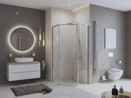 душевой уголок belbagno uno 90×90 uno-195-p-1-90-c-cr профиль хром, стекло прозрачное