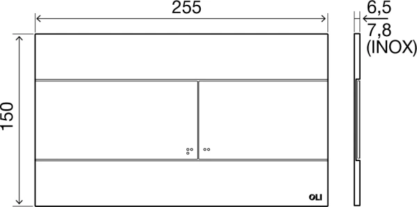кнопка смыва для инсталляции oli slim 659044 пластик, цвет хром