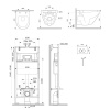 комплект унитаза с инсталляцией am.pm spirit v2.0 flashclean is100101.701700 с сиденьем микролифт и белой глянцевой клавишей смыва