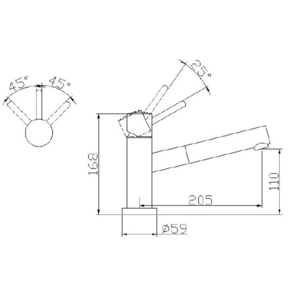 смеситель для кухни omnires y y1254/9in