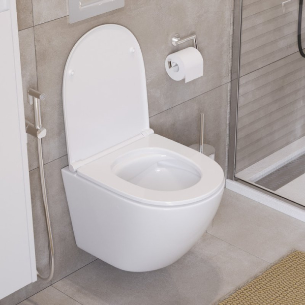 унитаз belbagno uno bb3105chr/sc подвесной, с сиденьем микролифт, цвет белый