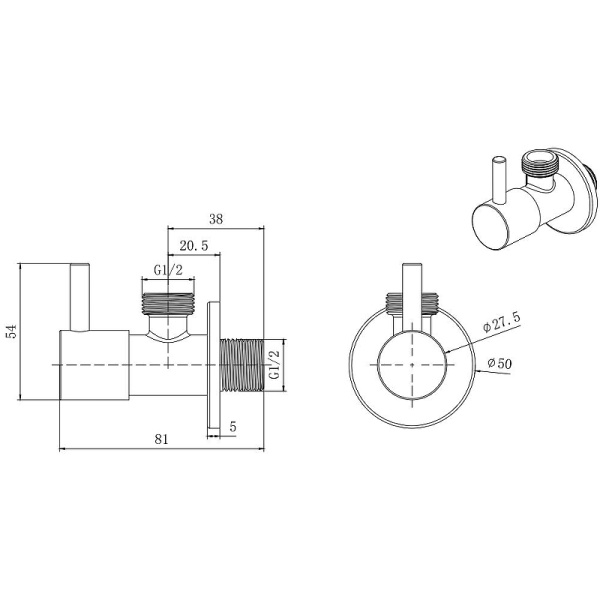 запорный вентиль aquatek aq2450mb угловой черный матовый