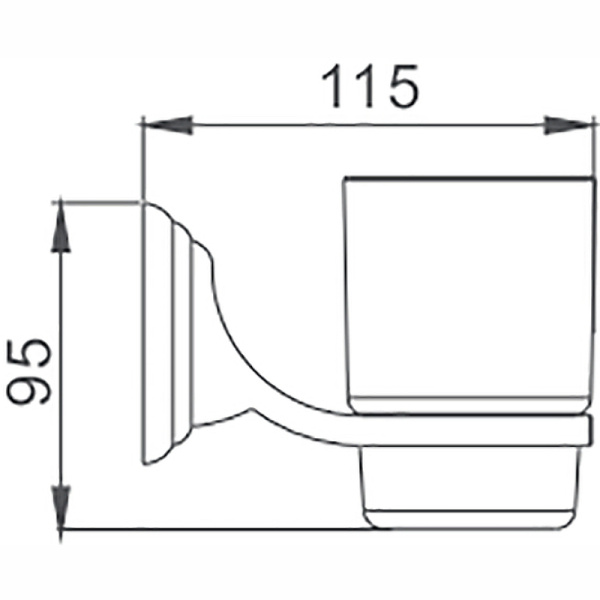 Стакан для зубных щеток Haiba HB1506 цвет хром