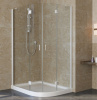 душевой уголок vegas glass afs-fux 120*100 01 01 профиль белый, стекло прозрачное