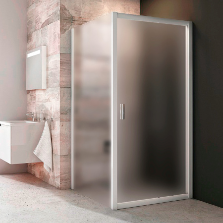 душевая стенка ravak blix blps-80 9bh40100zg профиль белый стекло grape