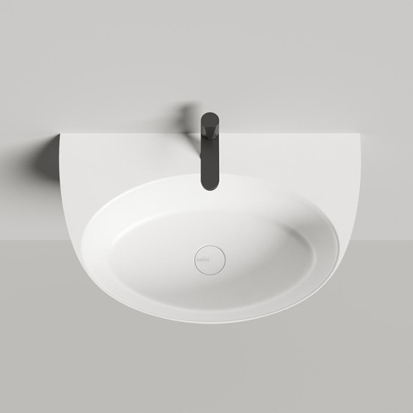 раковина накладная 60х71 см.salini alda wall 03 140313g s-sense, цвет: белый
