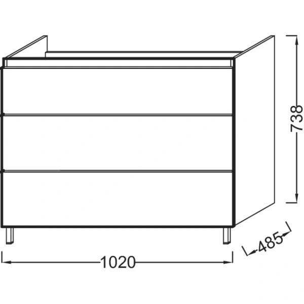 тумба квебекский дуб 102 см jacob delafon odeon up eb994-e10