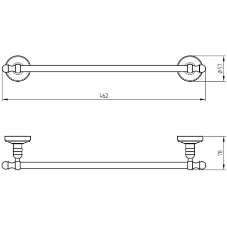 полотенцедержатель migliore mirella 17372 цвет медь