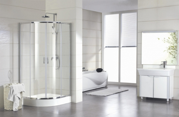 душевой уголок bravat drop 100×100 bs100.1200a профиль хром, стекло прозрачное