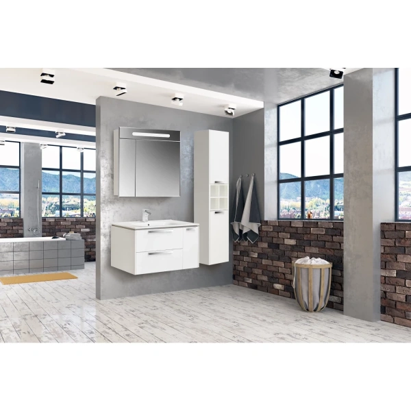 пенал roca lago 857297806 подвесной l/r, белый глянец