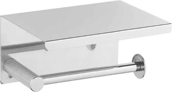Держатель туалетной бумаги Boheme Uno 10971-CR chrome с полкой для телефона
