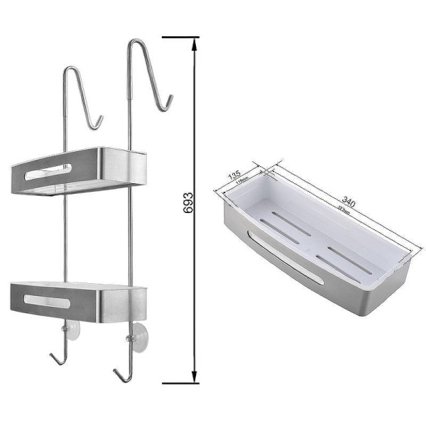 Полка корзина Art&Max AM-T-2702B-S Хром Белый