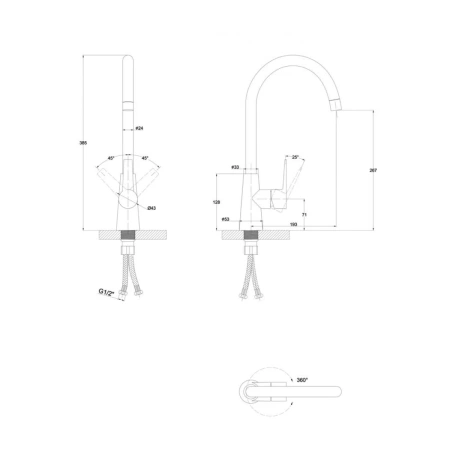 смеситель для кухни paulmark holstein ho212065